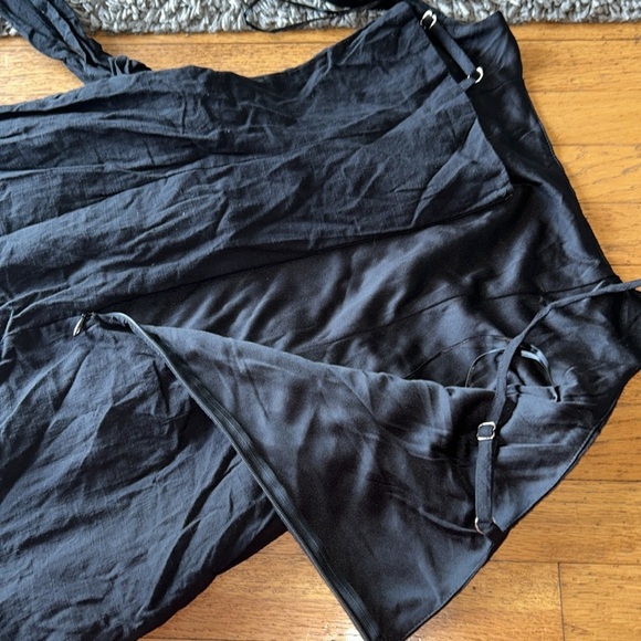 NWOT Princess Polly Black Love Lane Mini Ruffle Wrap Dress - Picture 7 of 12